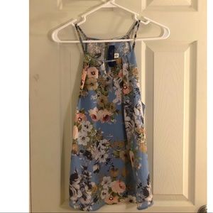 Blue Floral Halter Top 💐